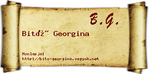 Bitó Georgina névjegykártya